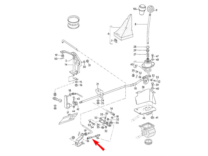 Scirocco MK2 Genuine VW Gear Shift Front Selector Linkage Rod Lever Nos
