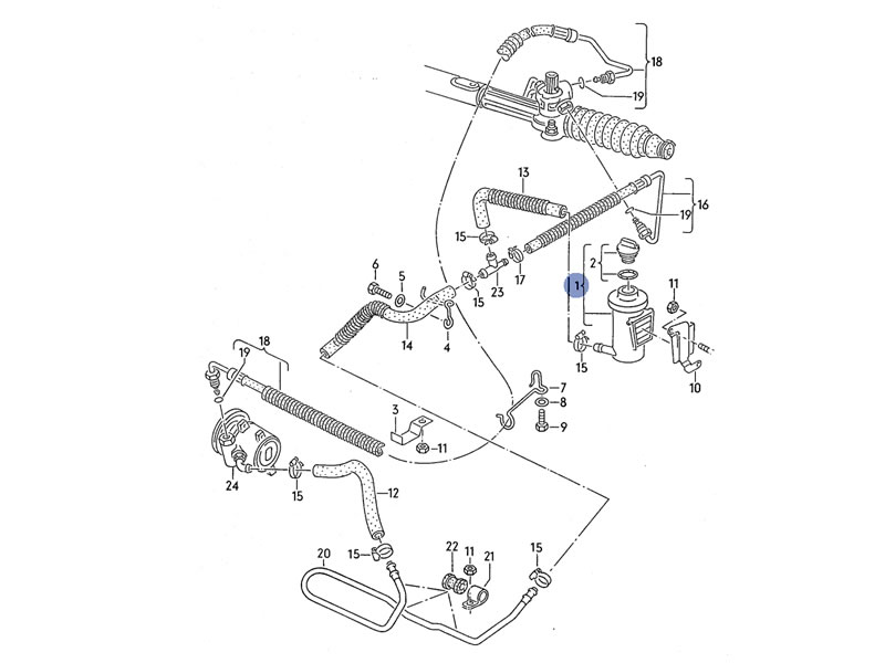 Golf MK2 Genuine VW Power Steering Fluid Container Reservoir Nos eBay