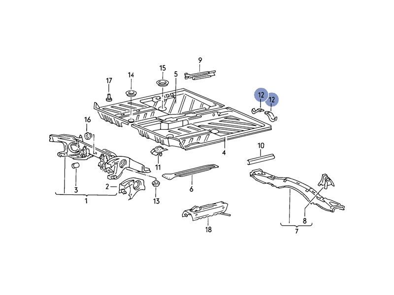 Caddy MK1 Genuine VW Exhaust Retainer Mount Hanger Bracket Nos eBay