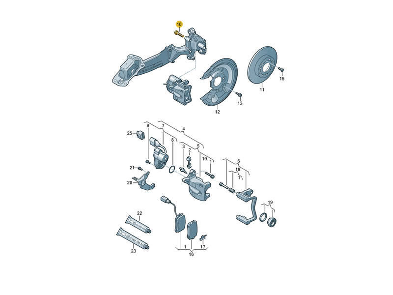 Jetta MK5 Genuine VW Rear Caliper Carrier Socket Head Bolt eBay