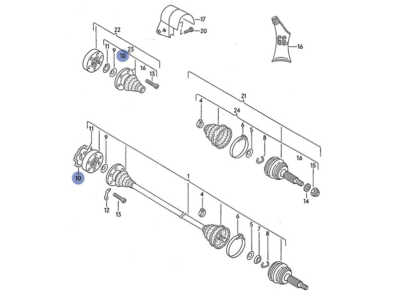 Vento Genuine Vw Driveshaft Constant Velocity For Sale On