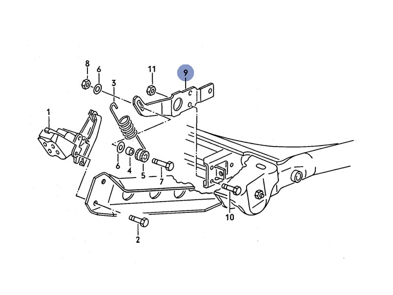 Golf MK2 Genuine VW Rear Brakes Pressure Regulator Bracket NOS eBay