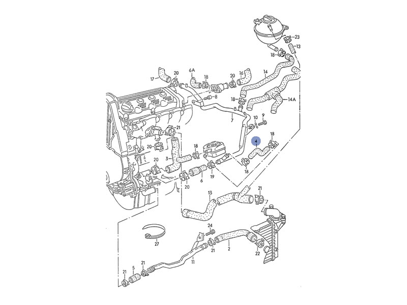 Vento Genuine VW Oil Cooler To Metal Pipe for sale on 2040motos