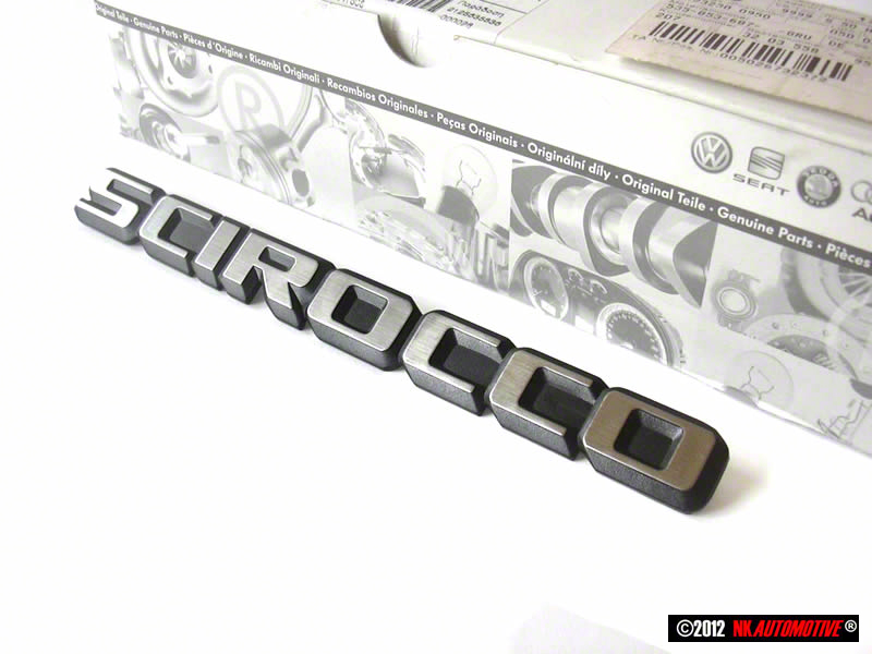 Scirocco MK2 Genuine VW SCIROCCO Rear Trunk Boot Badge ...