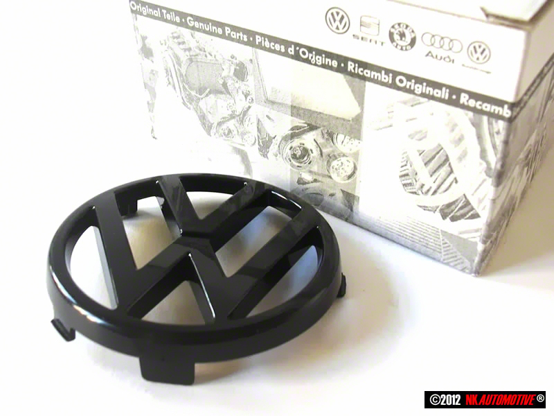 Polo MK2 Genuine VW Front Grill Badge Emblem Black Nos eBay